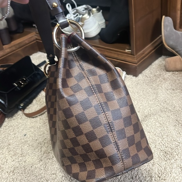 Louis Vuitton Brown and Red Checkered Bag - Picture 11 of 16